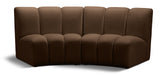 Infinity - 2 Piece Modular Sectional - Brown - Simple Home Plus