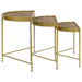 Tristen - 3 Piece Demilune Nesting Table - Brown And Gold - Simple Home Plus