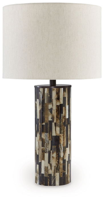 Ellford - Black / Brown / Cream - Poly Table Lamp - Simple Home Plus