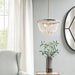 Melrose - 2-Light Beaded Chandelier - Antique Brass - Simple Home Plus
