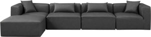 Cube - 5 Piece Modular Sectional With Chaise - Simple Home Plus
