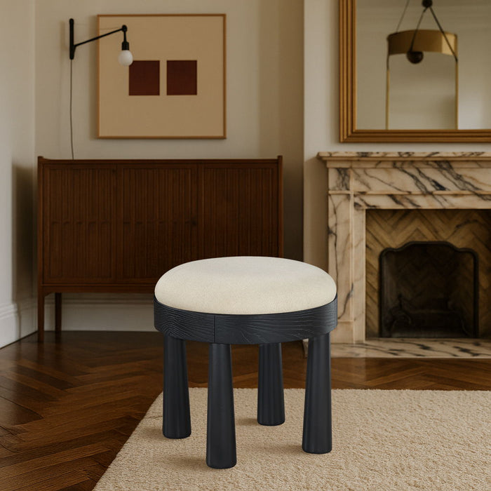 Larea - Upholstered Ottoman - Cream - Simple Home Plus