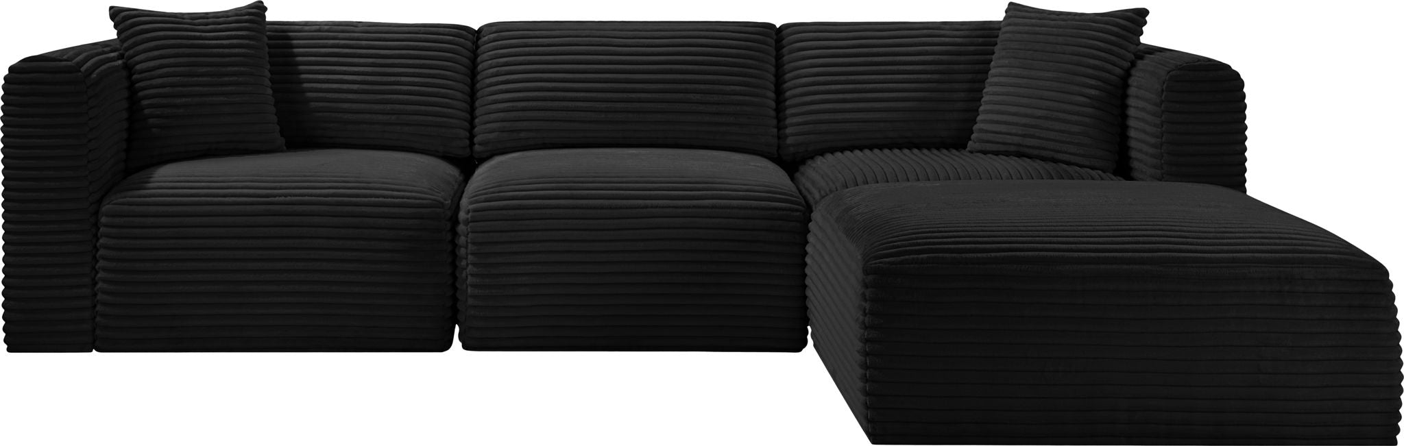Shaggy - 4 Piece Modular Sectional - Simple Home Plus