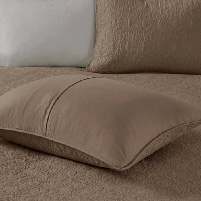 Quebec - King Reversible Bedspread Set - Mocha - Simple Home Plus