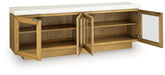 Adanworth - Accent Cabinet - Light Brown / Gray - Simple Home Plus