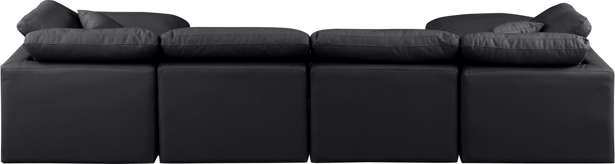 Indulge - Faux Leather 6 Piece Modular Double Chaise Sectional - Simple Home Plus