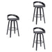 Sonia - 26" Counter Height Swivel Bar Stool - Black Wood - Simple Home Plus