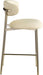 Lupita - Counter Stool With Brushed Gold Frame (Set of 2) - Simple Home Plus