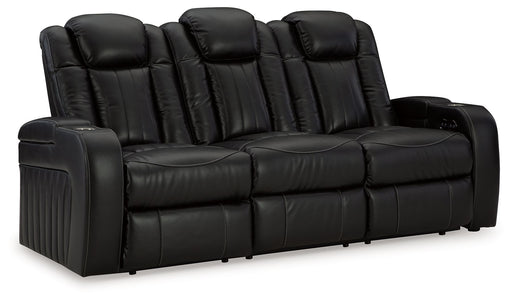 Caveman Den - Midnight - Power Reclining Sofa With Adj Headrest - Simple Home Plus