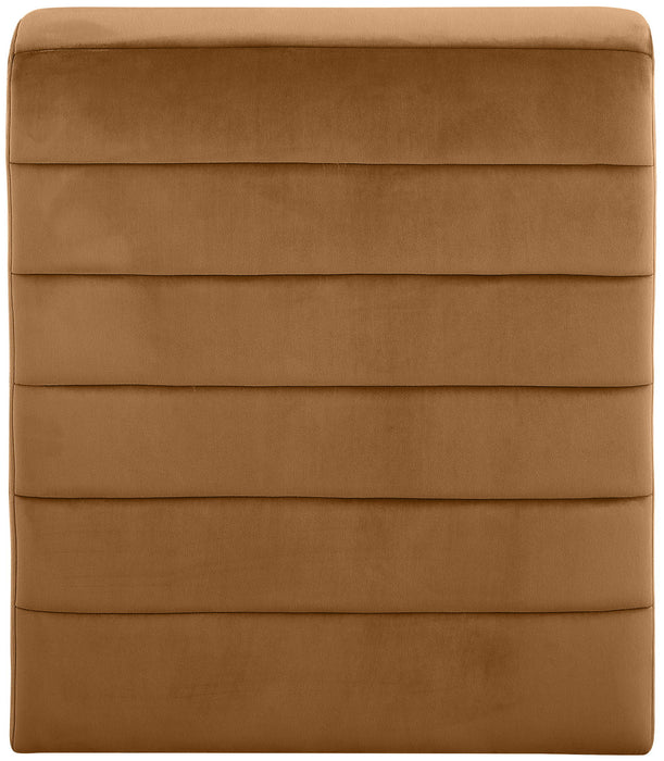 Ivy - Velvet Accent Chair - Saddle - Simple Home Plus