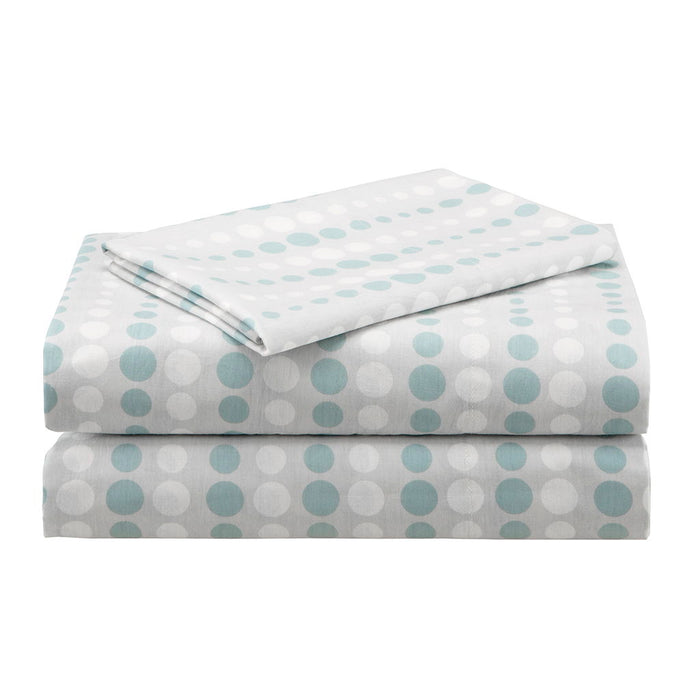 Knowles - Twin Complete Comforter And Sheet Set - Aqua - Simple Home Plus