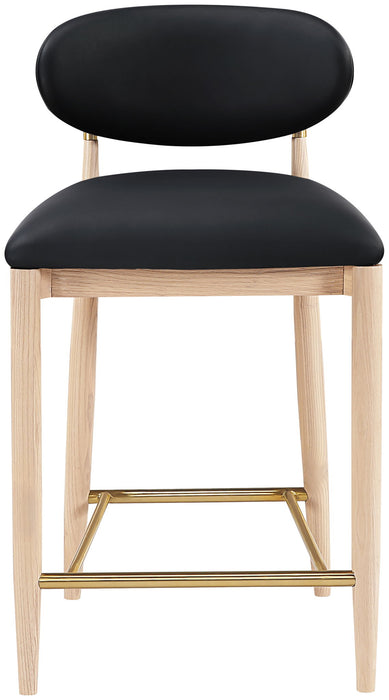 Riccio - Stool - Natural And Gold Frame - Simple Home Plus