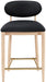 Riccio - Stool - Natural And Gold Frame - Simple Home Plus