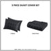 Lucy - Clip Jacquard Twin Duvet Cover Set - Black - Simple Home Plus