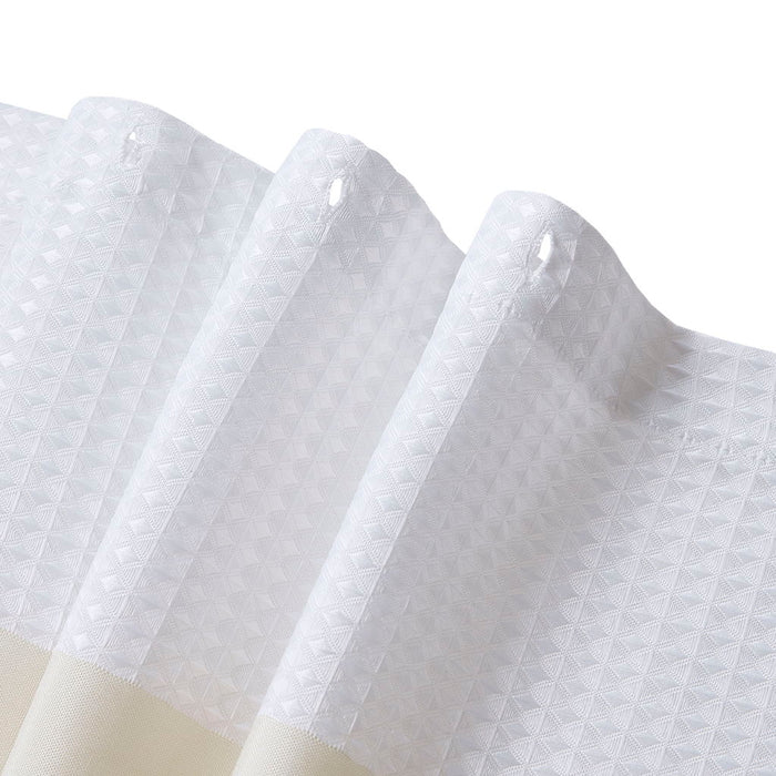 Spa Waffle - 72" x 72" Shower Curtain With 3M Treatment - Cream - Simple Home Plus