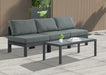 Nizuc - Outdoor Patio 3 Seat Armless Modular Sofa With Gray Frame - Simple Home Plus