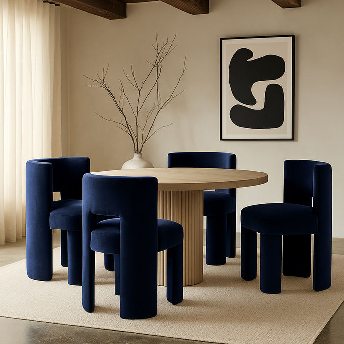Zuno - Velvet Performance Fabric Upholstered Dining Chair (Set of 2) - Simple Home Plus