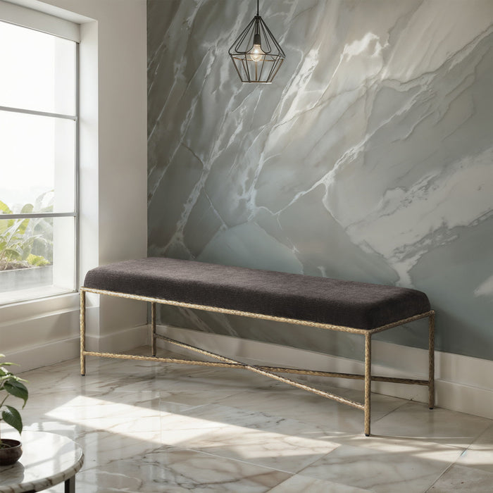 Valley - Bench With Gold Frame - Simple Home Plus