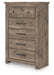 Rusticott - Brown - Five Drawer Chest - Simple Home Plus