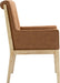 Gwendolyn - Faux Leather Dining Arm Chair With Natural Frame - Simple Home Plus