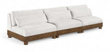 Turin - Chenille Fabric Upholstered Modular Sectional - Cream - Simple Home Plus
