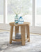 Kristiland - Light Brown - Round End Table - Simple Home Plus