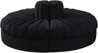 Rummi - Round Velvet Performance Fabric Upholstered 4 Piece Modular Sofa - Simple Home Plus