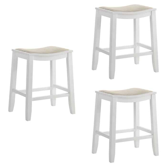Iyani - Coastal Modern Wood Counter Height Kitchen Bar Stool - Simple Home Plus