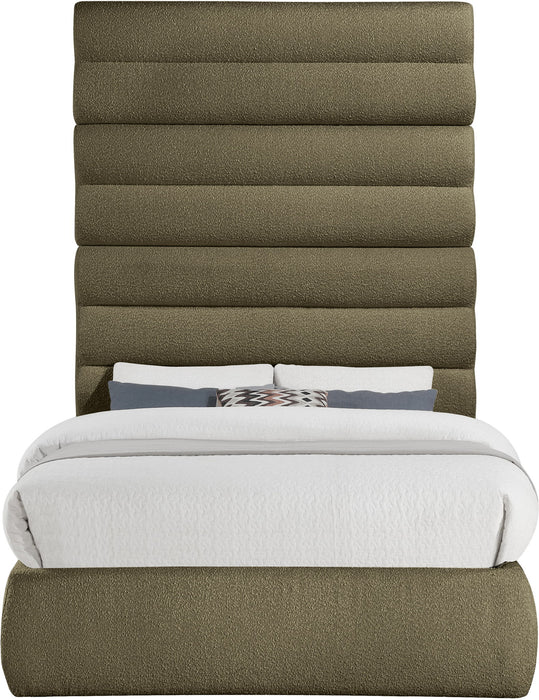 Adam - Boucle Fabric Bed With 89" Headboard - Simple Home Plus