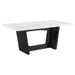 Osborne - Marble Top Dining Table - Rustic Espresso - Simple Home Plus