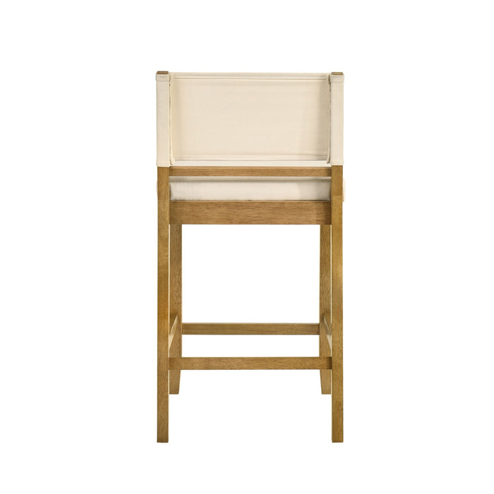Yaneli - Contemporary Natural Wood Counter Height Kitchen Bar Stool - Simple Home Plus