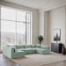 Shaggy - 6 Piece Modular U-Shaped Armless Sectional - Simple Home Plus