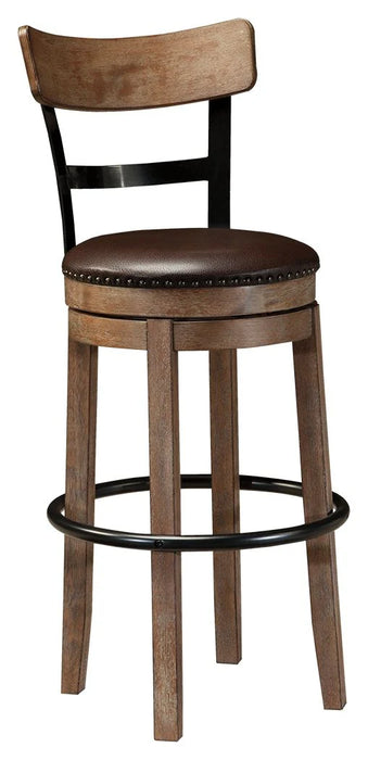 Pinnadel - Swivel Barstool Light Brown 20''W x 20''D x 42''H
