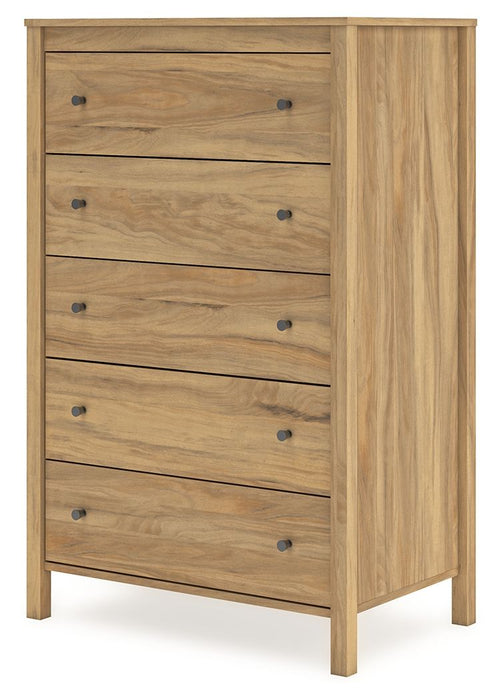 Bermacy - Light Brown - Five Drawer Chest - Simple Home Plus