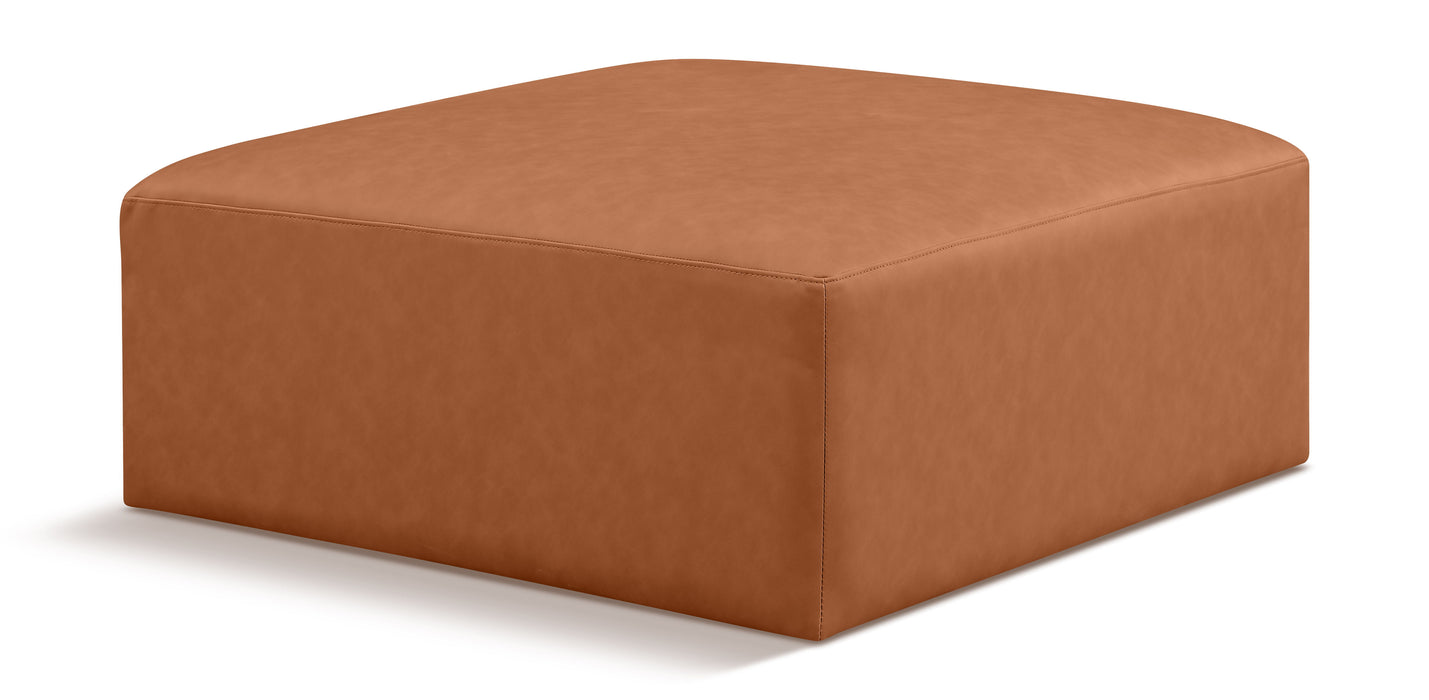 Cube - Ottoman - Cognac - Simple Home Plus