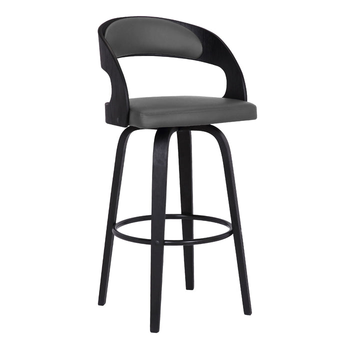 Shelly - 30" Bar Height Swivel Bar Stool With Black Frame - Simple Home Plus