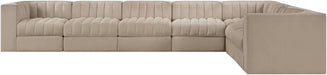 Rummi - Velvet Performance Fabric Upholstered 7 Piece Modular Sectional (With 3 Corner Chairs) - Simple Home Plus