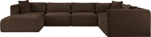 Shaggy - 7 Piece Modular U-Shaped Sectional With Ottoman - Simple Home Plus