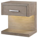 Kenora - 1-Drawer Nightstand Bedside Table - Barley Brown - Simple Home Plus