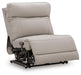 Gravier - Power Armless Recliner With Adjustable Headrest - Gray - Simple Home Plus