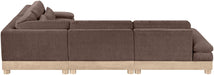 Turin - Chenille Fabric Upholstered Modular Sectional - Brown - Simple Home Plus