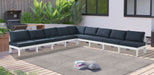 Nizuc - Outdoor Patio 9 Piece Modular Sectional With White Frame - Simple Home Plus