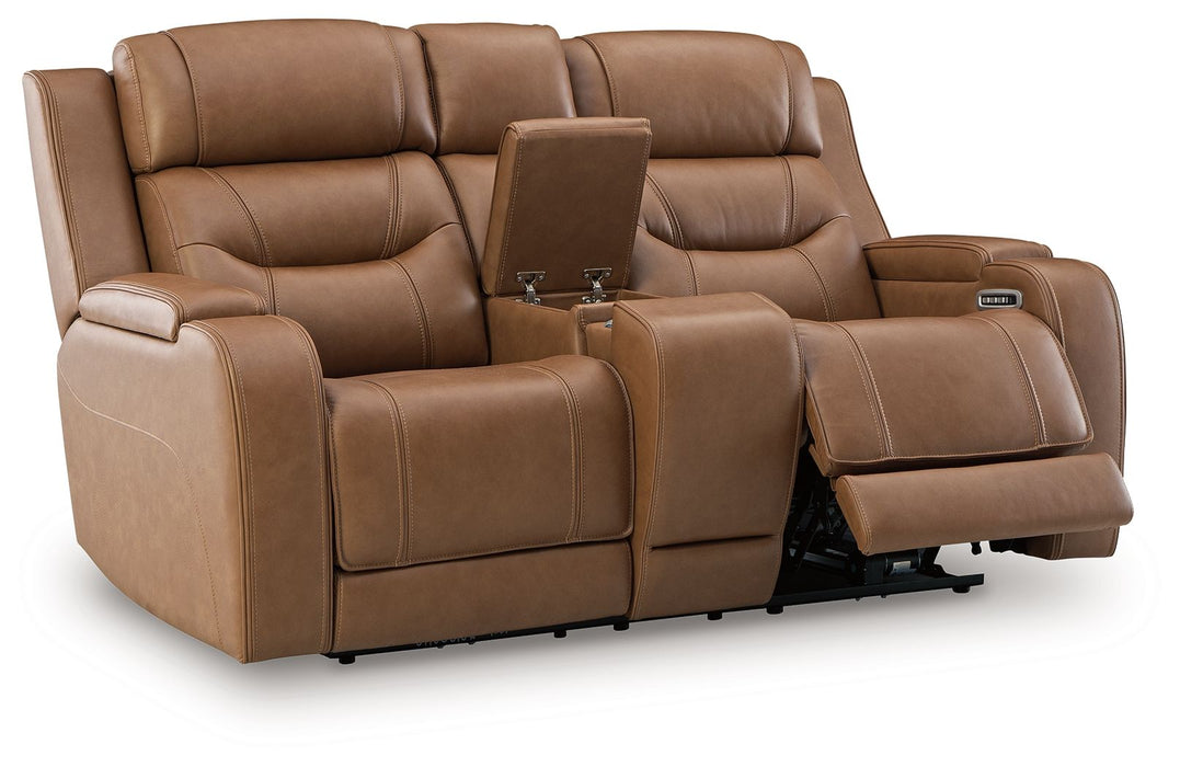Knightington - Power Reclining Loveseat With Audio Seating - Simple Home Plus