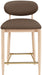 Riccio - Stool - Natural And Gold Frame - Simple Home Plus