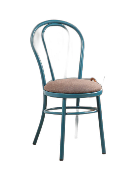 Restaurant Style Arch Back Dining Chairs (Set of 2) - Teal and Taupe