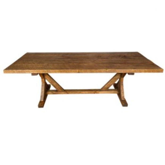 Rustic Farmhouse Solid Wood Dining Table 96" - Brown