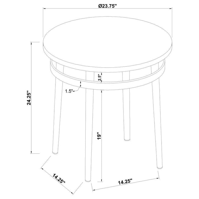 Avilla - Round End Table - White And Chrome