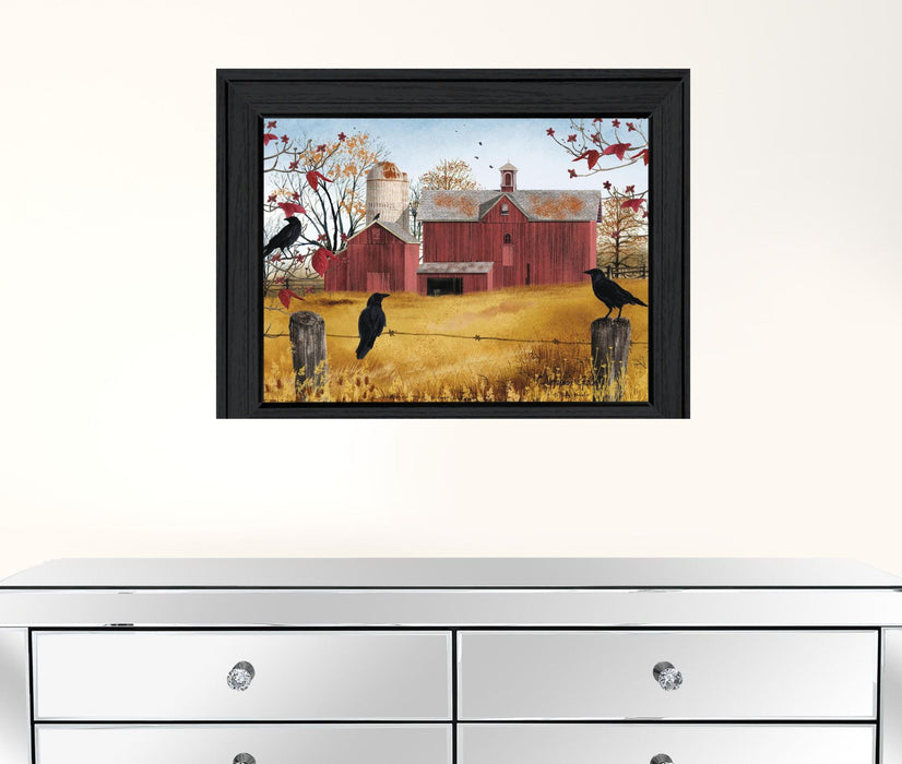 Autumn Gold 4 Framed Print Wall Art - Black