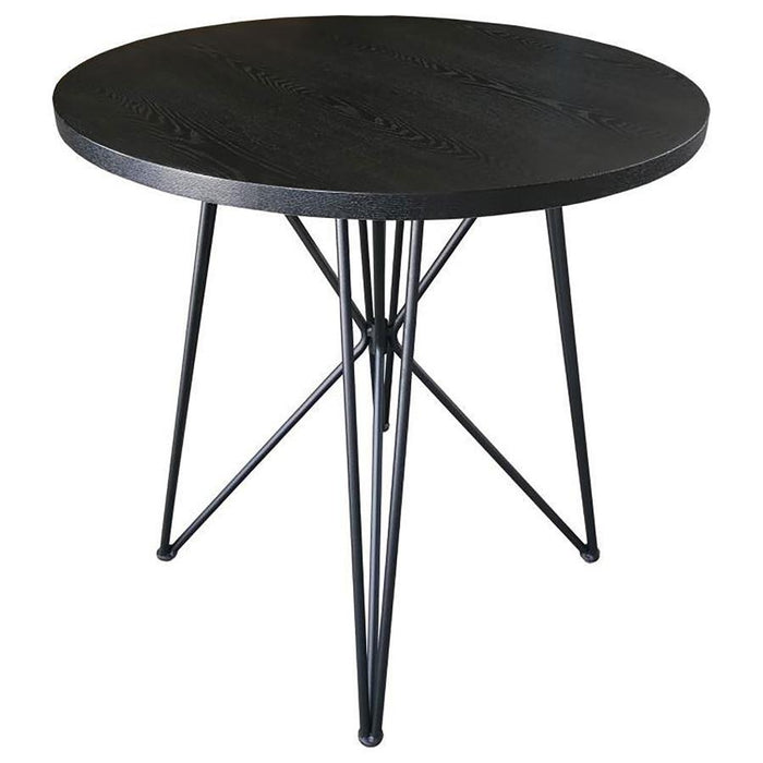 Rennes - Round Counter Table - Black And Gunmetal