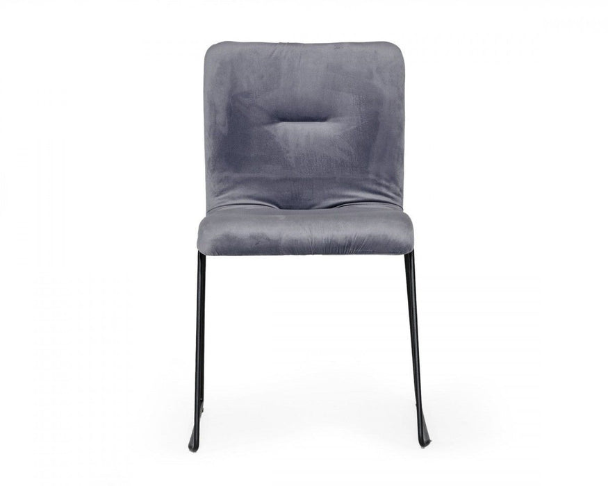 Velvet Dining Chairs (Set of 2) - Gray